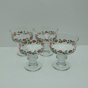 Franciscan Desert Rose Dessert Glasses Footed Sherbet Goblets Margarita Glasses